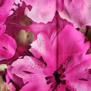 Poly-crepe Floral Fabric